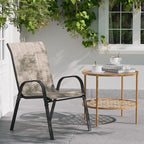 Patio Dining Chairs Set of 2, Outdoor Stackable Dining Chairs High Back - Image 6