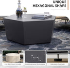 UPHA Outdoor Hexagon Coffee Table, Small Modern Minimalist Accent Tables - Image 5
