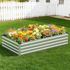Vengarus 8x4x1FT Galvanized Raised Garden Bed Kit, Outdoor Metal Planter Box - Image 4