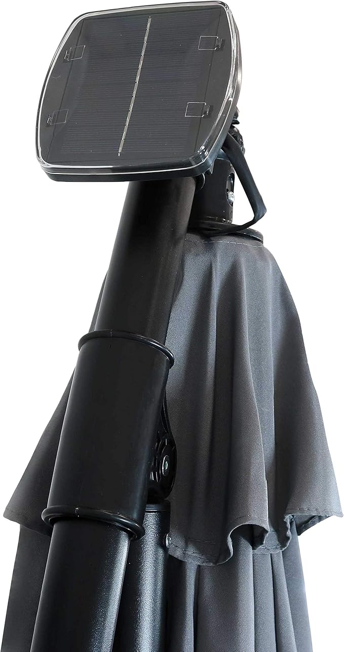 Sunnydaze 10' Solar Offset Patio Umbrella - Image 9