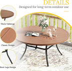 VICLLAX 60" Outdoor Round Patio Table - Image 4