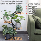 Bamboo 4-Tier Plant Stand Rack Multiple Flower Pot Holder Shelf Indoor Outdoor - Image 2