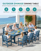 SERWALL Outdoor Dining Chairs Set of 4, All-Weather HDPE Patio Chair - Image 6