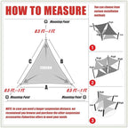 ColourTree 20' x 20' x 28.3' Beige Right Triangle CTAPRT20 Sun Shade Sail - Image 6