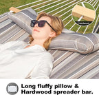 2 Person Hammocks for Outside, Double Quilted Fabric Outdoor Hammock - Image 4