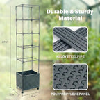 Raised Garden Bed with Tomato Planter Cage, 67.6" Trellis Planter Boxes with - Image 3