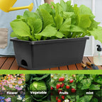 Window Box Planter, 12 Pack Plastic Vegetable Flower Planters Boxes 17 Inches - Image 2
