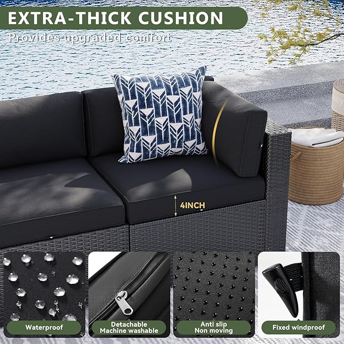 Aoxun 8 Piece Patio Furniture Set - Image 4