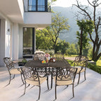 VINGLI 7 Pieces Outdoor Dining Set, Cast Aluminium All-Weather Patio Dining Set - Image 7