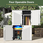 Aoxun White Resin Outdoor Storage Shed - Image 6