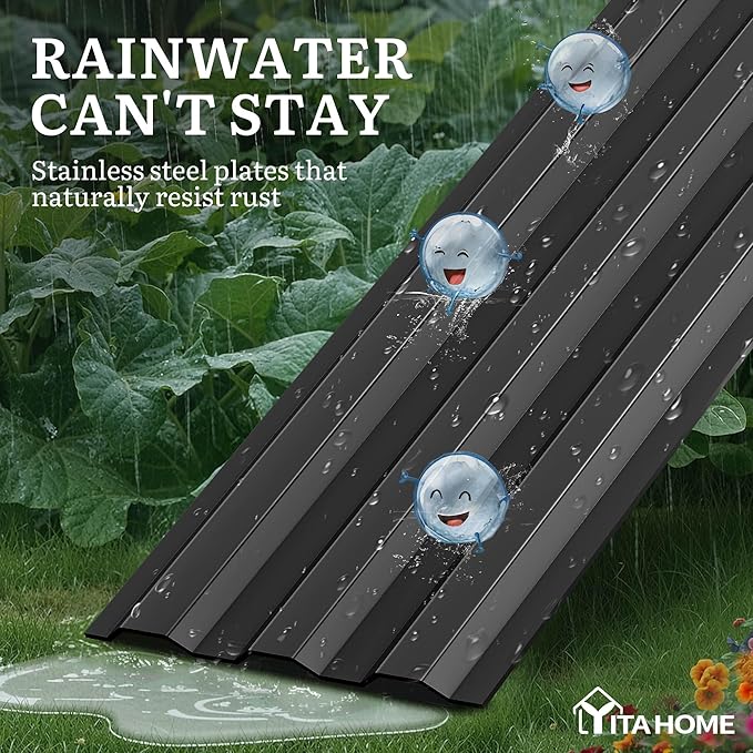 YITAHOME 4pcs 12x4x1 ft Galvanized Raised Garden Bed Kit, Large Metal Planter - Image 5