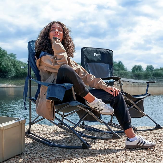 Portal Outdoor Rocking Chair Camping Folding Portable Rocker - Image 2