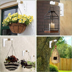 2 Pack Plant Hanger Hooks for Indoor Hanging Plants, Farmhouse Wooden Hanging - Image 6