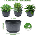Quarut 10 Inch Flower Pots Planters - Image 6