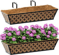 SPECILITE 24" Window Boxes Planters, Heavy Duty Metal Railing Planter Boxes by SPECILITE