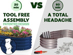 Plant & Plot Galvanized Raised Garden Beds Outdoor // 4×2×1 ft Planter Raised - Image 2