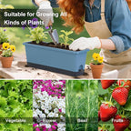 Window Box Planter 4 Packs, 17 Inches Rectangle Flower Pots - Image 7