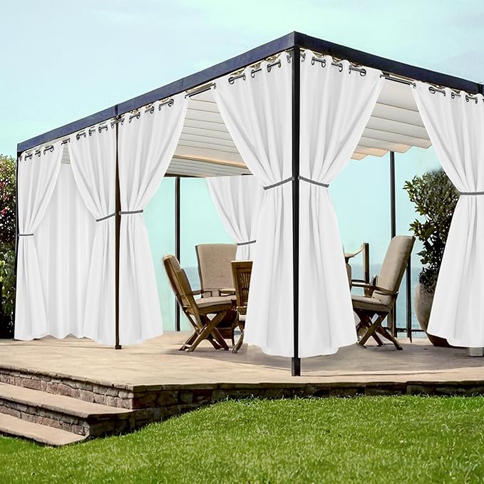 HolidayIdeas White Outdoor Curtains by HolidayIdeas