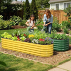 8x2x1.5 ft Galvanized Steel Raised Garden Bed, Raised Garden Bed Kit, - Image 6