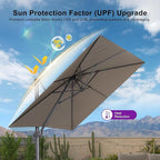 PURPLE LEAF 9' X 11.5' Rectangle Cantilever Umbrella - Image 8