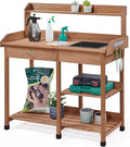 Yaheetech Potting Bench Outdoor Garden Work Bench Station Planting Solid Wood by Yaheetech