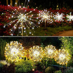 JJGoo Solar Firework Lights, 2 Pack 120 LEDs 2 Lighting Modes Solar Garden - Image 8