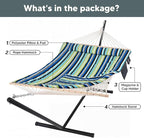 SUNCREAT Hammocks Double Cotton Rope Hammock - Image 5