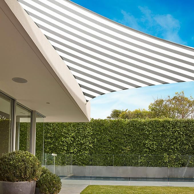 E&K Sunrise 19' x 19' x 19' Sun Shade Sail Triangle Canopy Shade Cover UV Block - Image 8