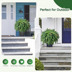 128 Leaves Fake Ferns, Large Artificial Boston Fern, Faux Fern Plants - Image 6