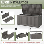 Outdoor Storage Box, Resin Deck Boxes Indoor and outdoor, Waterproof Storage - Image 6