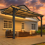 AECOJOY 10' x 10' Adjustable Height Outdoor Gazebo Pergola - Image 4