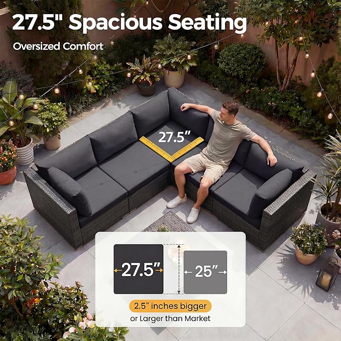 NICESOUL 13 Piece Patio Furniture Set - Image 5