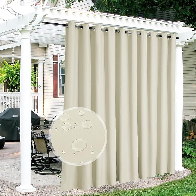 RYB HOME Extra Wide Outdoor Curtains by RYBHOME