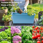 Window Box Planter 6 Pcs, 17 Inches Rectangle Flower Pots - Image 6
