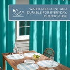 TOWN & COUNTRY BASICS Cabana Solid Heavyweight Indoor Outdoor Curtains - Image 4