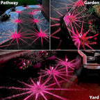 DenicMic Solar Lights Outdoor 10 Pack Waterproof Pink LED Stainless Steel Stake - Image 5
