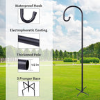 Ottsuls Bird Feeder Pole, 45 INCH Heavy Duty Shepherds Hooks - Image 4