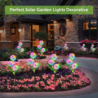 Solar Lights Outdoor Garden Decor: 2 Pack Upgraded Solar Dandelion Garden Light - Image 7