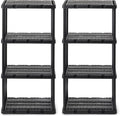 Gracious Living 2 Pack Light Duty Storage Shelves, Knect-A-Shelf 4-Shelf by GraciousLiving