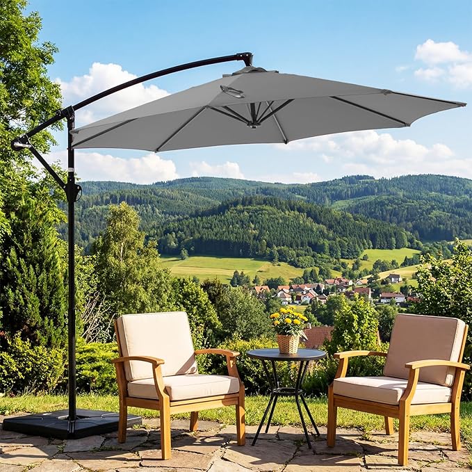 OLIXIS 9.7FT Offset Patio Umbrella - Image 6