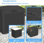 EasyUp 31 Gallon Resin Deck Box Waterproof, UV Resistant Outdoor Storage Box - Image 6