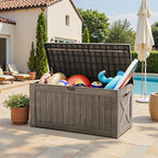 Greesum Outdoor Storage Box 120 Gallon Storage Bin - Image 2
