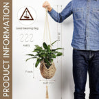 Shappy 3 Pack Jute Crochet Long Plant Hanger - Image 2
