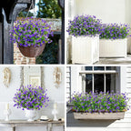20 Bundles Artificial Flowers for Outdoors Fake Plastic Flowers UV Resistant - Image 6