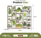 Bamworld Plant Shelf Indoor Hanging Plant Stand Outdoor Large Plant Shelves - Image 7