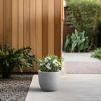 Kante 14 Inch Dia Round Concrete Planter, Indoor Outdoor Large Plant Pot - Image 3