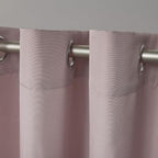 NICOLE MILLER NEW YORK Canvas Indoor/Outdoor Grommet Top Curtain Panel Pair - Image 3