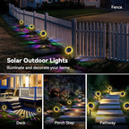 Outdoor Solar Lights, 4 Pack Upgraded Solar Sunflower Lights, Ground/Wall - Image 3