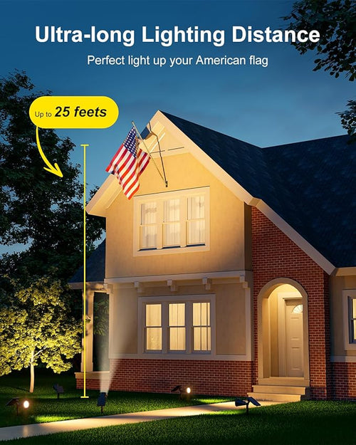 4 Pack Solar Powered Spotlights Waterproof Outdoor - Image 2