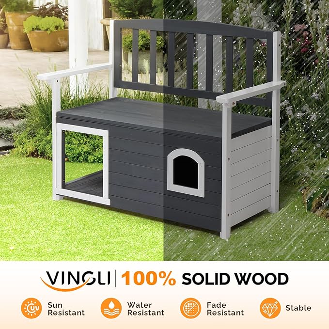 VINGLI Outdoor Storage Bench - Image 6